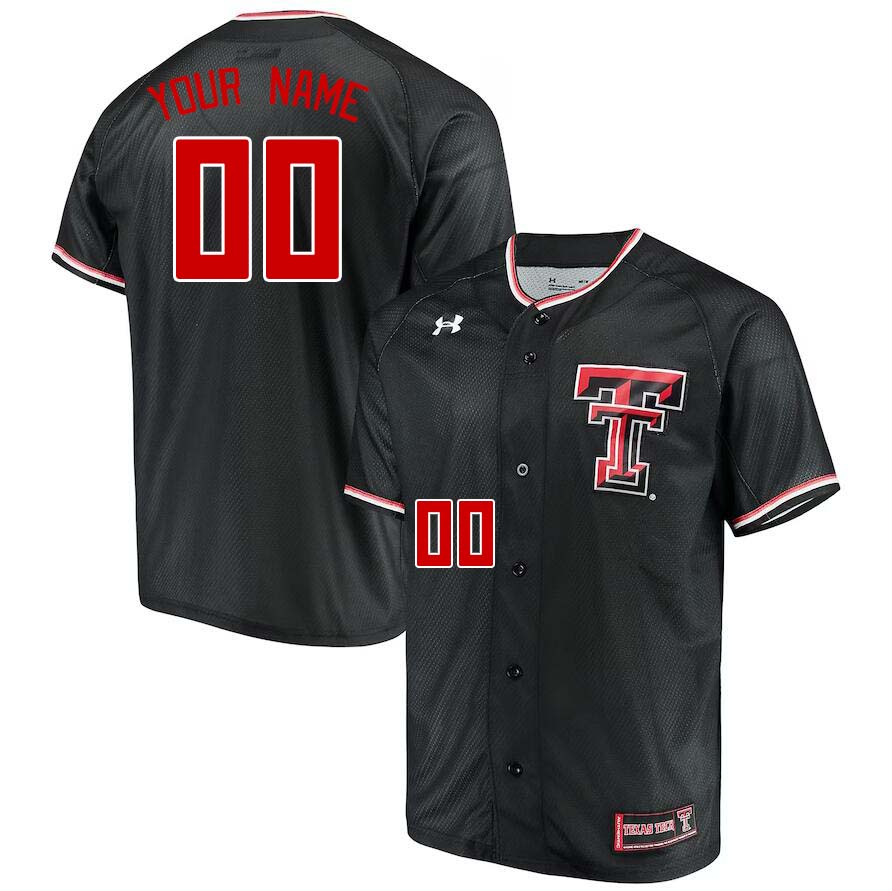 Custom Texas Tech Red Raiders Name And Number College Baseball Jerseys Stitched-Black - Click Image to Close